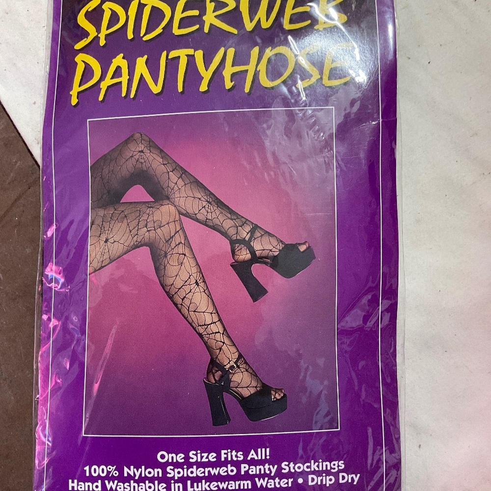Spiderweb pantyhose one size fits most  w 239